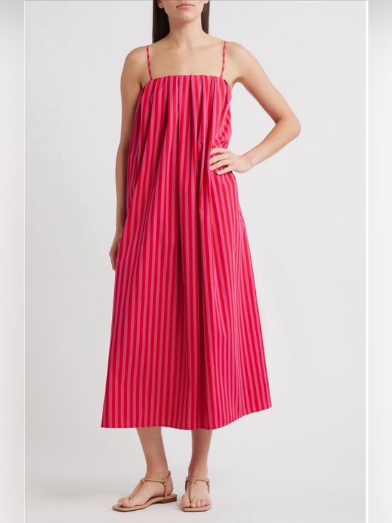 Madewell Pink Striped Marsha Midi Dress XS/S